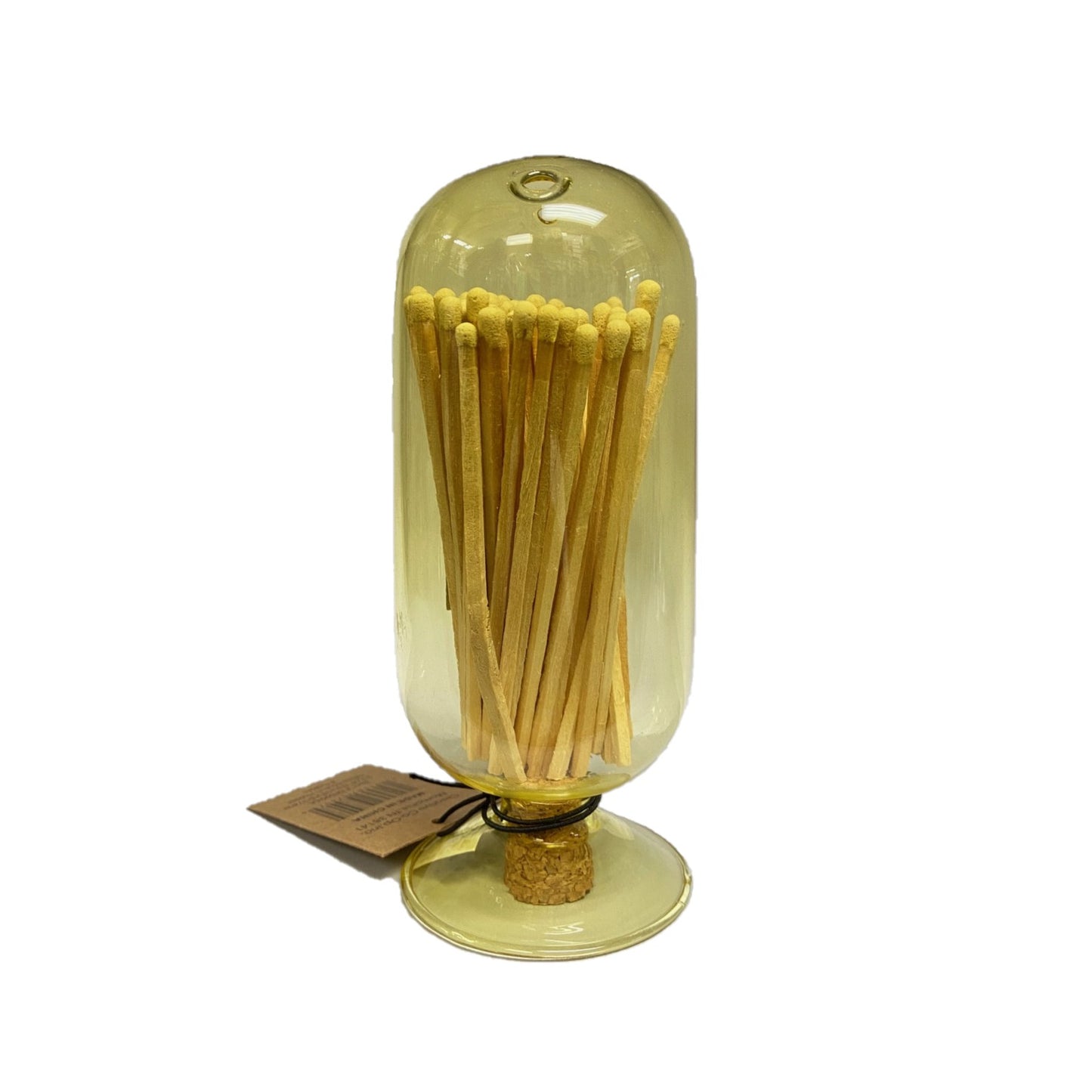 Light Yellow Glass Bulb with Matches - Medium Size