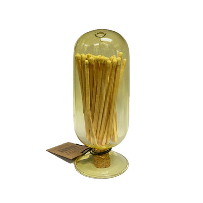 Light Yellow Glass Bulb with Matches - Medium Size