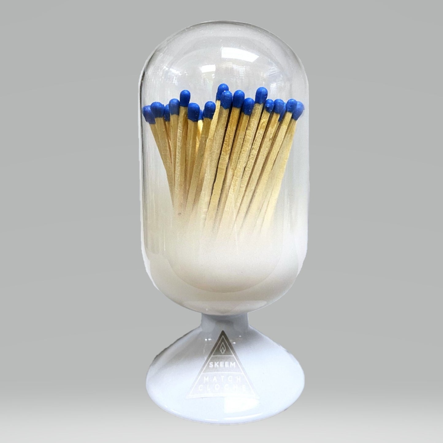 Cloud Glass Bulb Matches with Blue Tips