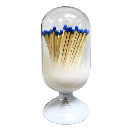 Cloud Glass Bulb Matches with Blue Tips
