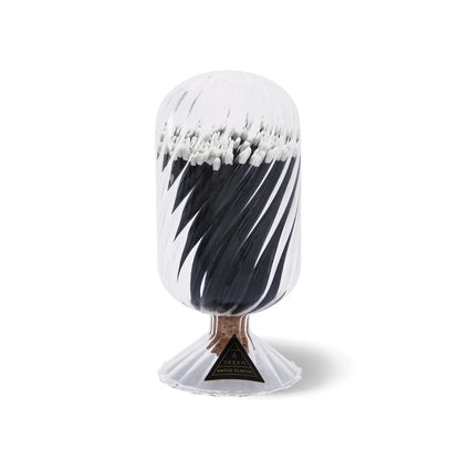Ribbed Glass Bulb Tuxedo Matches with White Tips