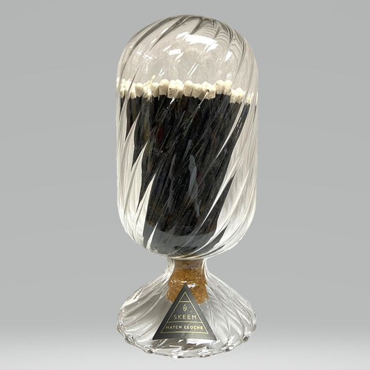 Ribbed Glass Bulb Tuxedo Matches with White Tips