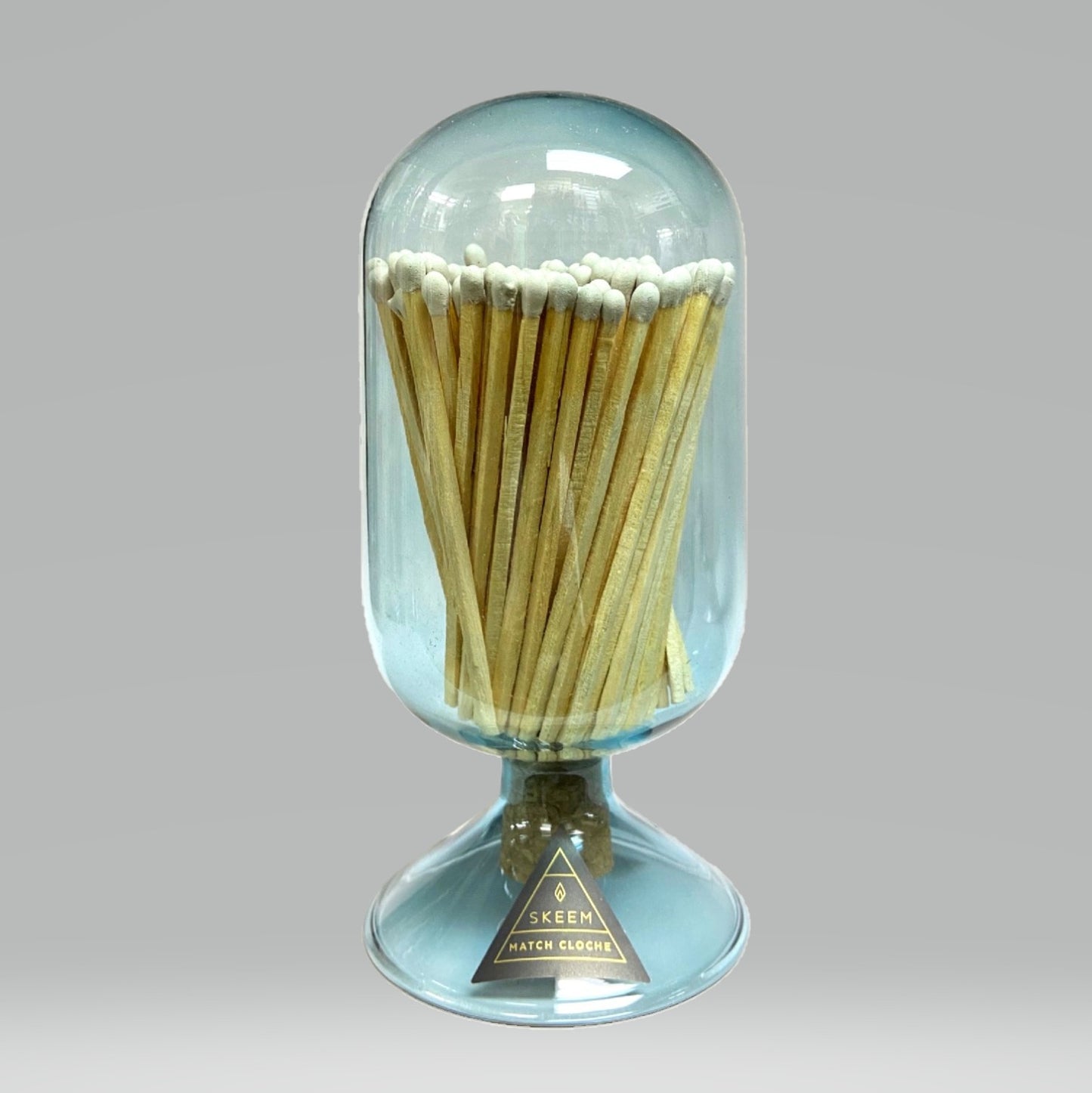 Sky Blue Glass Bulb Matches with White Tips