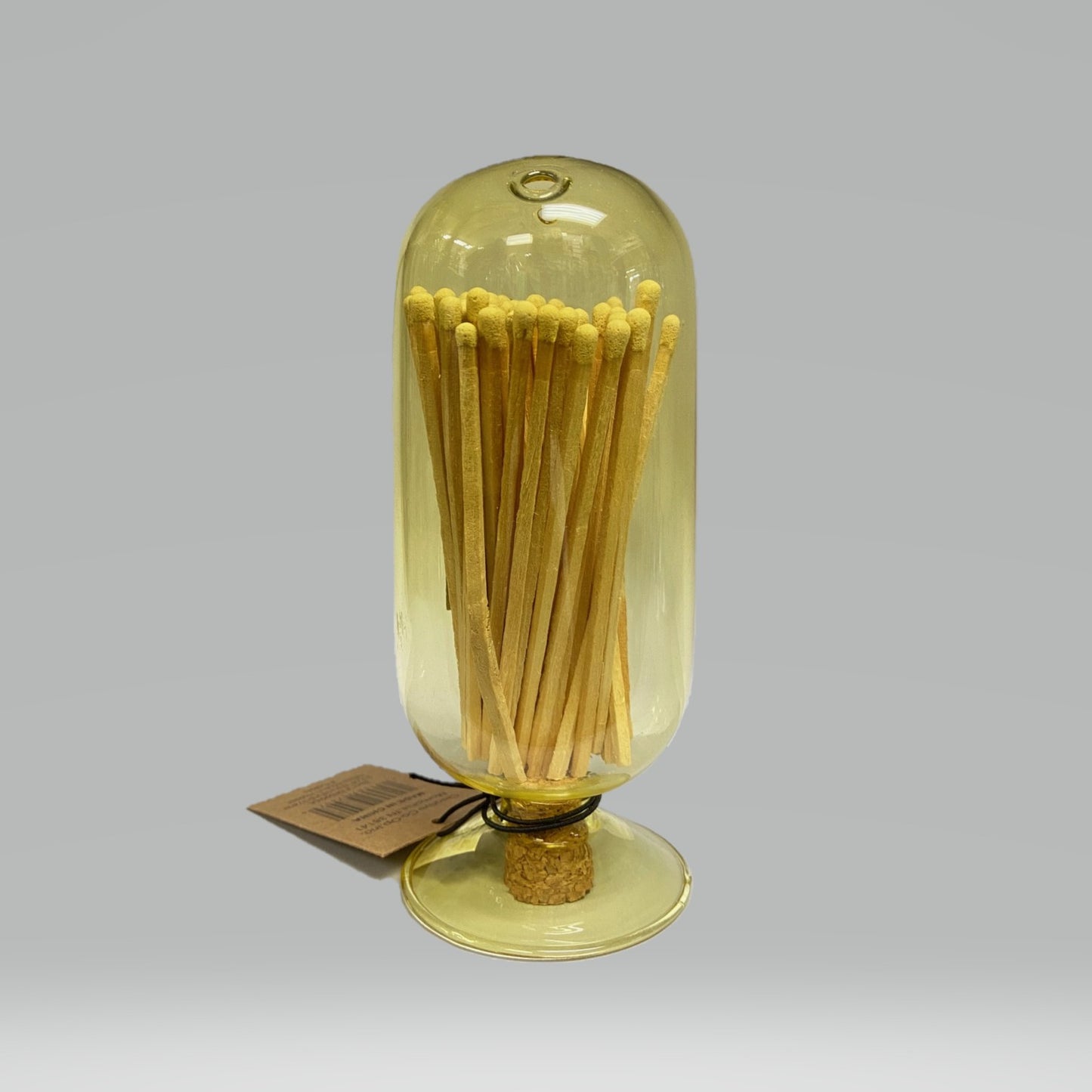 Light Yellow Glass Bulb with Matches - Medium Size