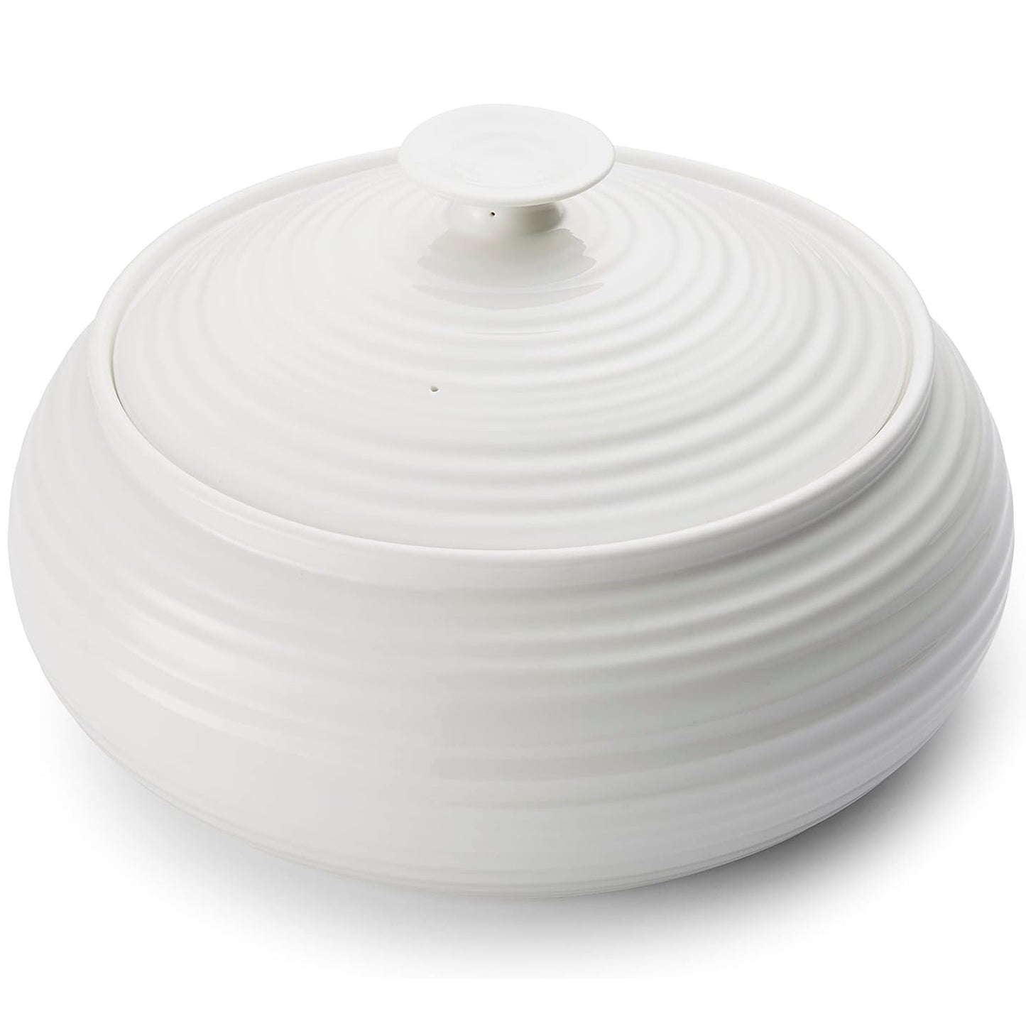 Oven to Table Low Covered Casserole Dish -White 6 pt./ 3 qt.