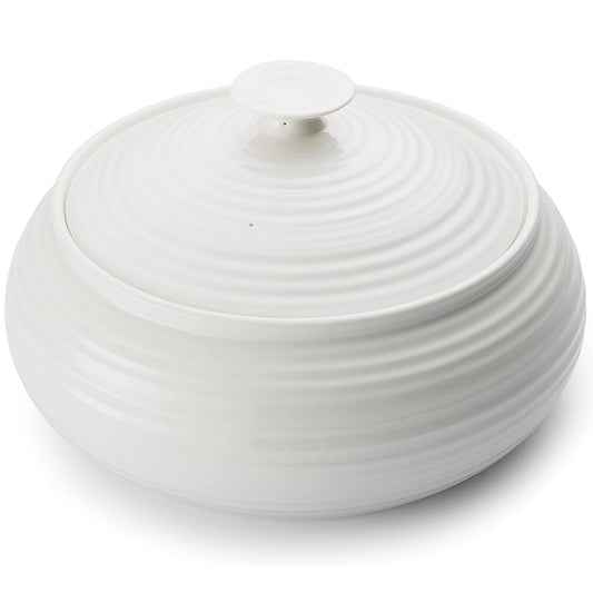 Oven to Table Low Covered Casserole Dish -White 6 pt./ 3 qt.