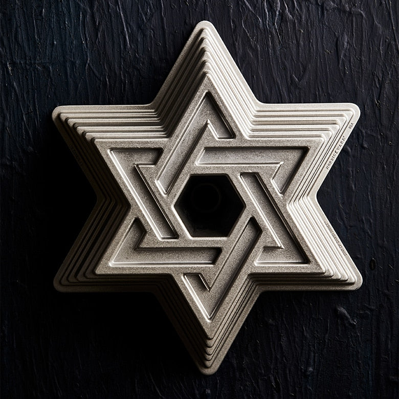 Star of David Bundt Pan - Heavy Duty Cast Aluminum