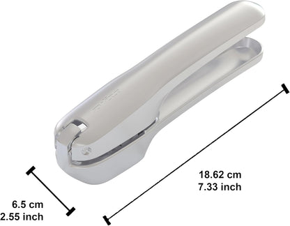 Stainless Steel Garlic & Ginger Press - Odor Free Hands, No Peel