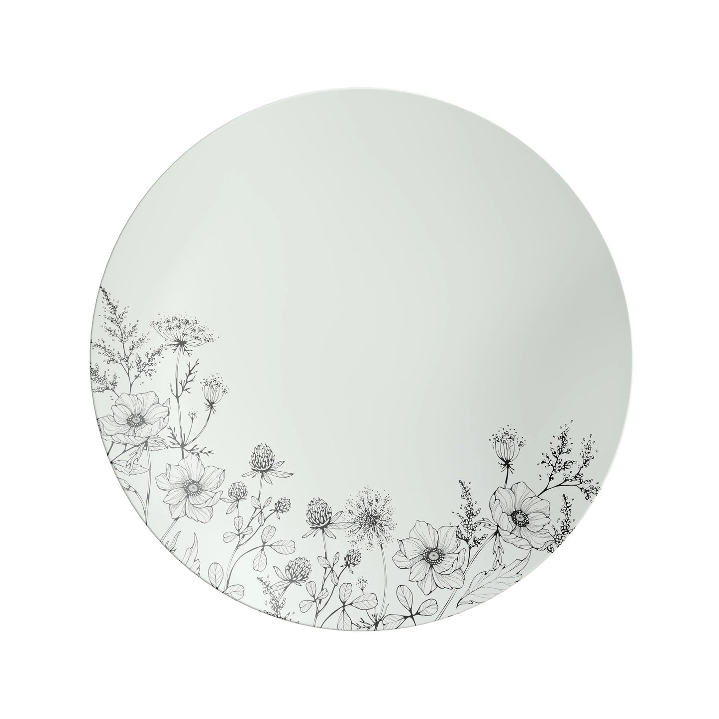 10 In. Trendables Dandelion Bloom Plastic Dinner Plates - 10 ct.