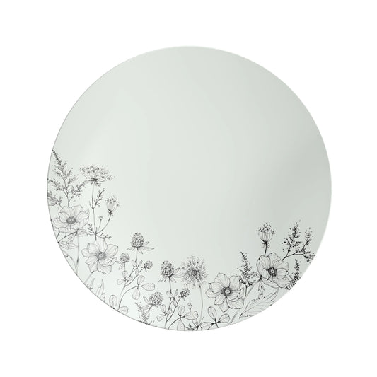 10 In. Trendables Dandelion Bloom Plastic Dinner Plates - 10 ct.