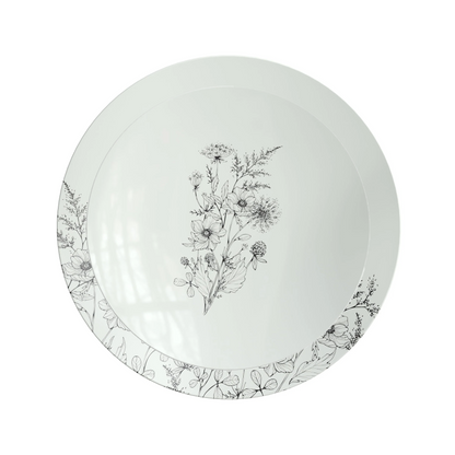 10 In. Trendables Dandelion Bloom Plastic Dinner Plates - 10 ct.