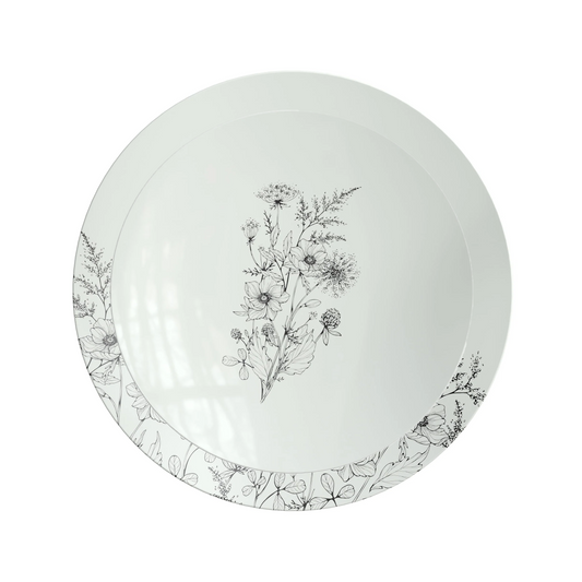 10 In. Trendables Dandelion Bloom Plastic Dinner Plates - 10 ct.