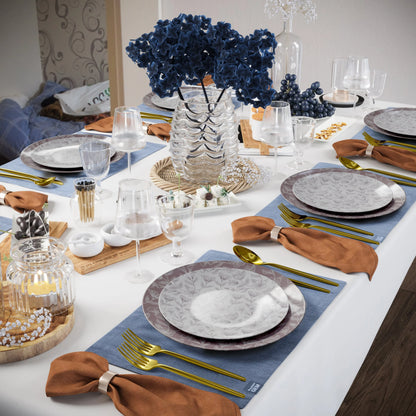 10 In. Trendables Blossom Circle Plastic Dinner Plates - 10 ct.