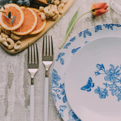 10 In. Trendables Botanical Design Plastic Dinner Plates - 10 ct.