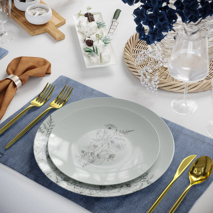 10 In. Trendables Dandelion Bloom Plastic Dinner Plates - 10 ct.