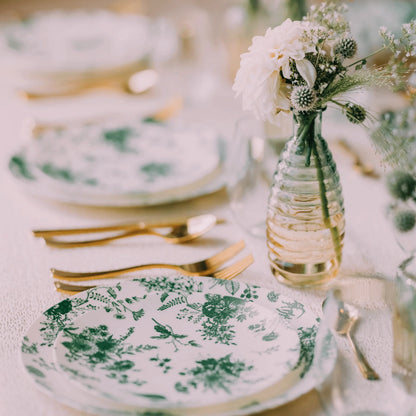 10 In. Trendables Verdure Design Plastic Dinner Plates - 10 ct.