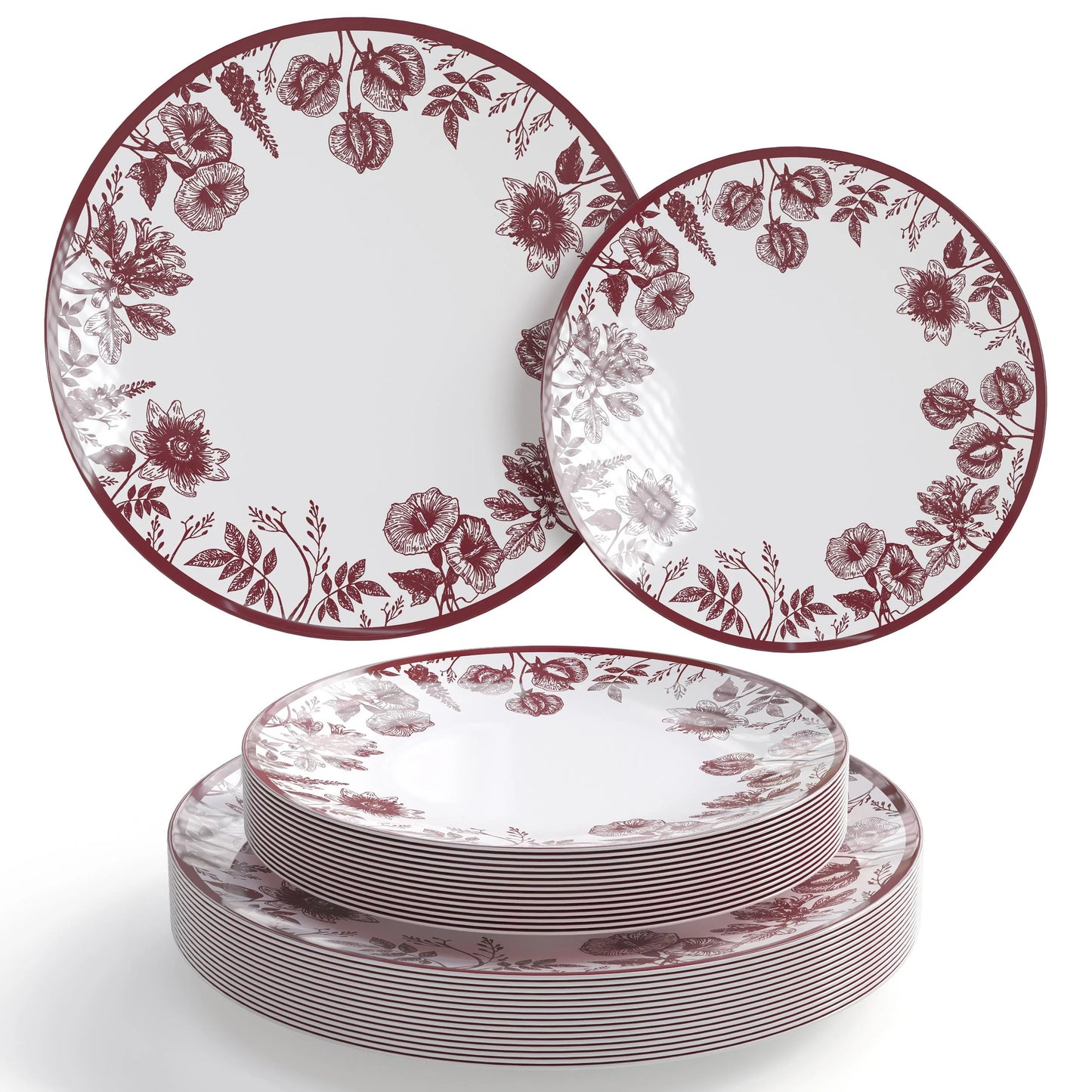 10 In. Trendables Vine Design Plastic Dinner Plates - 10 ct.