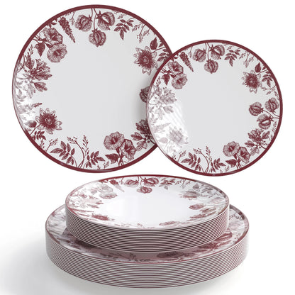10 In. Trendables Vine Design Plastic Dinner Plates - 10 ct.