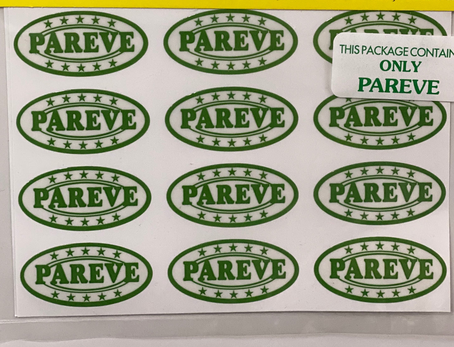Kosher Labels - Meat/ Dairy/ Pareve